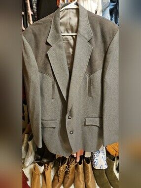 Men's Western Cut  Blazer with Dark Shoulder Panels